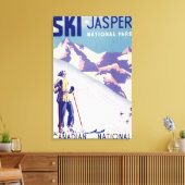 オープンスロープの女性ポスター キャンバスプリント (インサイチュ (リビング))