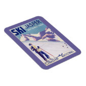 オープンスロープの女性ポスター マグネット (右側)