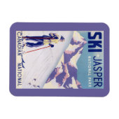 オープンスロープの女性ポスター マグネット (横)