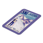 オープンスロープの女性ポスター マグネット (左側)