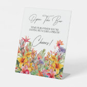 オープンティキバートロピカルルアウ(ハワイ式宴会)ブライダルシャワー 台座サイン (正面)