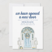 オープンドアホリデイ引っ越し祝いパーティーパーティー 招待状 (正面)