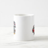 オープンドア付き消防車 コーヒーマグカップ (中央)