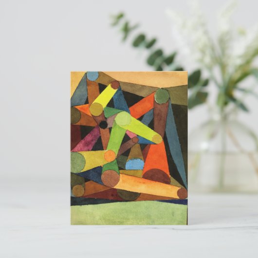 オープンドマウンテン抽象芸術ポールクレー ポストカード (スタンド正面)