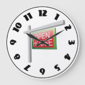 オープンハウスの印の時計 ラージ壁時計 (正面)