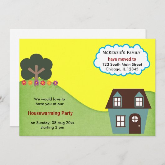 オープンハウスの発表 案内状 (正面/裏面)