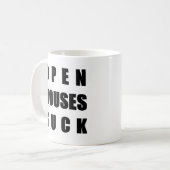 オープンハウスは吸います コーヒーマグカップ (正面左)