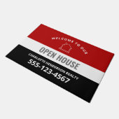 オープンハウスへようこそカスタム ドアマット (アングル)