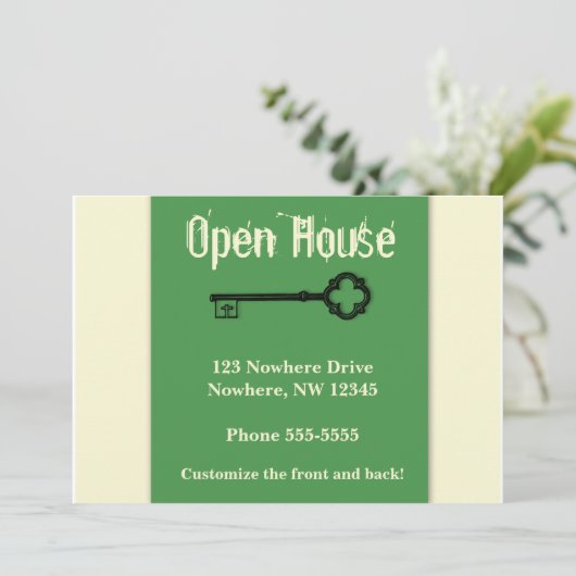 オープンハウスウィズオールドファッションド鍵招待状 招待状 (スタンド正面)