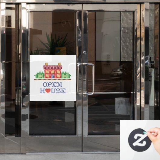 オープンハウスウィンドウにしがみつく ウィンドウサイン (オフィスドア)