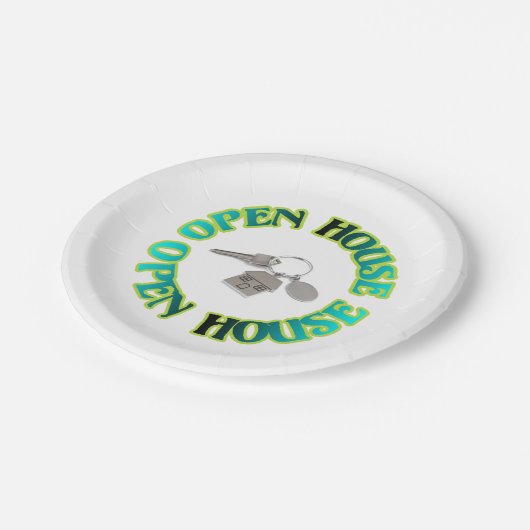 オープンハウスウォーミングエ実在ステートハウス鍵紙 ペーパープレート (アングル)