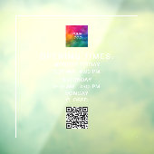 オープンハウステンプレート ビジネス ロゴ QR コード カスタム ウィンドウサイン (シート3)