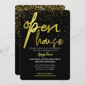 オープンハウスパーティブラックゴールド 招待状 (正面/裏面)