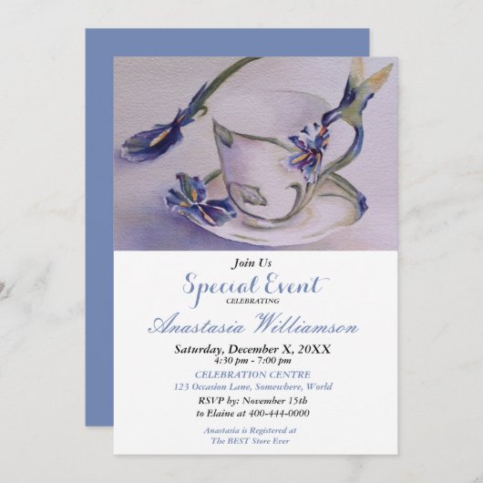 オープンハウスパーティーイベント招待状 招待状 (正面/裏面)