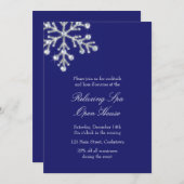 オープンハウスブルーオフセットクリスタルスノーフレーク 招待状 (正面/裏面)