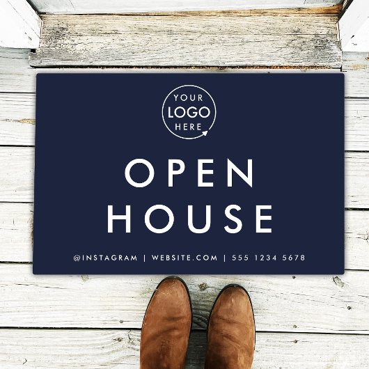 オープンハウスプロパティ一覧ネイビーブルー実在エテート ドアマット