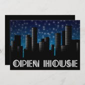 オープンハウス告知 : 都市景観の夜空 案内状 (正面/裏面)