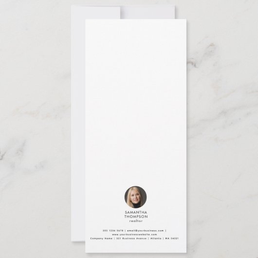 オープンハウス実在エステートが一覧表示された写真カード 招待状 (裏面)