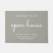 オープンハウス実在エステートウェルカムウォームグレー不動産仲介業者 ドアマット (正面)