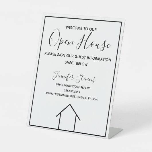 オープンハウス実在エステートエージェントカスタムリアルティ 台座サイン (正面)