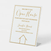 オープンハウス実在エステートカンパニーカスタムシック金ゴールド 台座サイン (正面)