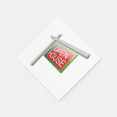 オープンハウス実在エステートサイン紙ナプキンス スタンダードカクテルナプキン (角)