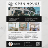 オープンハウス実在エステートブローカーロゴ写真QR チラシ (正面)