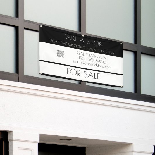 オープンハウス実在エステートQRコードプロパティプロモーション 横断幕 (ビルの外側)