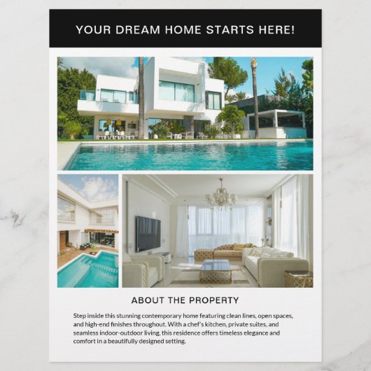 オープンハウス実在エテート不動産仲介業者カスタムロゴ チラシ (裏面)