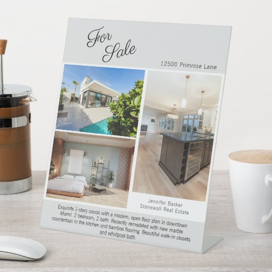 オープンハウス実在エテート写真テンプレートシックグレー 台座サイン (インサイチュ)