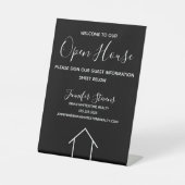 オープンハウス実在白黒エステートカスタムエージェント 台座サイン (正面)