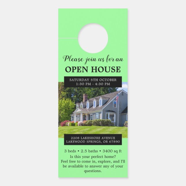 オープンハウス招待状実在エテート農業 ドアノブサイン (正面)