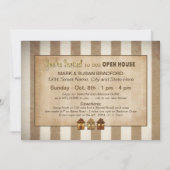 オープンハウス招待状 – ビジネスまたはパーソナルブラウン 招待状 (裏面)