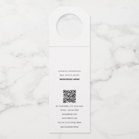 オープンハウス&エスティ実在テートエージェント写真QRコード ボトルネックタグ (裏面)