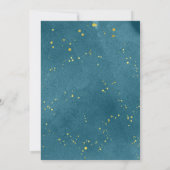 オープンハウス ネイビーブルー グリッター ゴールド 招待状 (裏面)