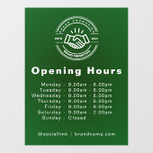 オープンハウス ミニマリスト 小規模ビジネス ネーム ブランディング ウィンドウサイン (シート)