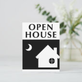 オープンハウス/引っ越し祝いパーティー:形ポップ・アートの状 ポストカード (スタンド正面)