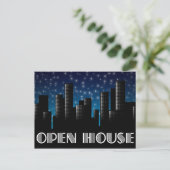 オープンハウス:citscape night sky ポストカード (スタンド正面)