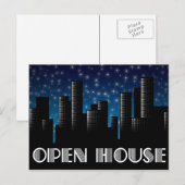 オープンハウス:citscape night sky ポストカード (正面/裏面)