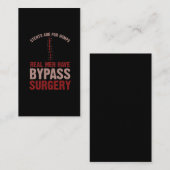 オープンハートおもしろい手術回復ギフトをバイパス 名刺 (正面/裏面)