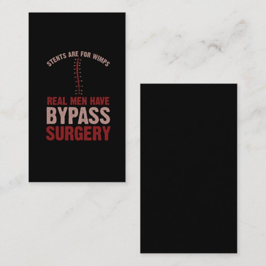 オープンハートおもしろい手術回復ギフトをバイパス 名刺 (正面/裏面)