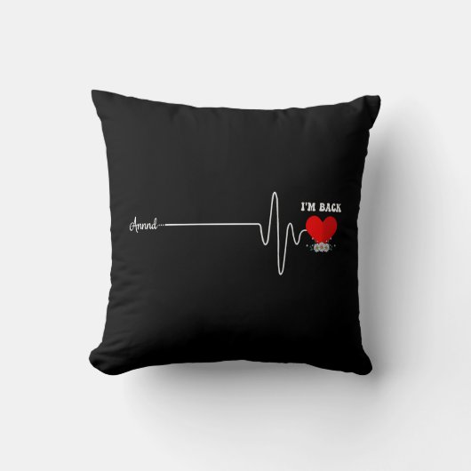 オープンハートバイパス手術ハート攻撃生存者 クッション (正面)