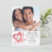 オープンハートフォト婚約のお知らせ 案内状 (スタンド正面)