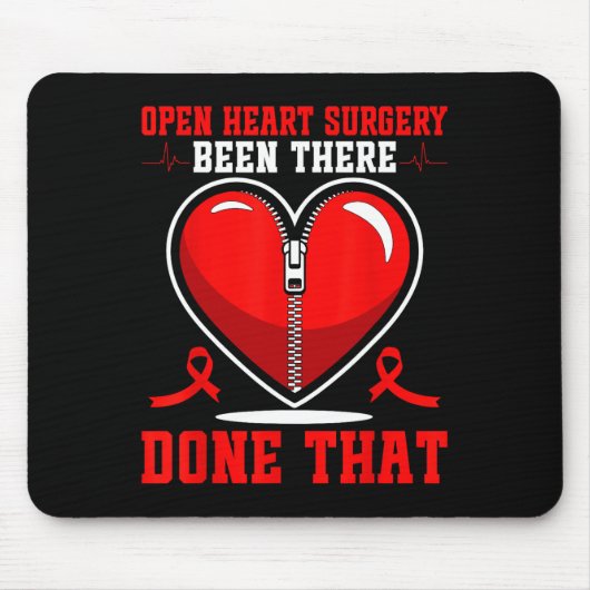 オープンハート外科患者ハート病待ち マウスパッド (正面)