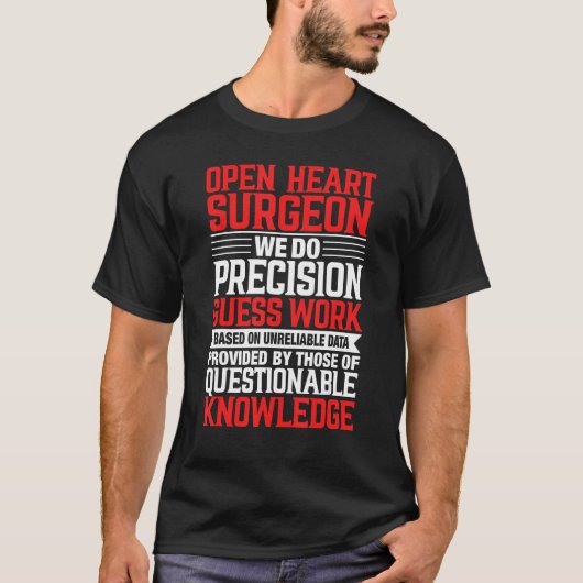 オープンハート外科 – 心臓外科ハート Tシャツ (正面)