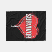 オープンハート手術サバイバー心新生命ギフト フリースブランケット (正面(横))