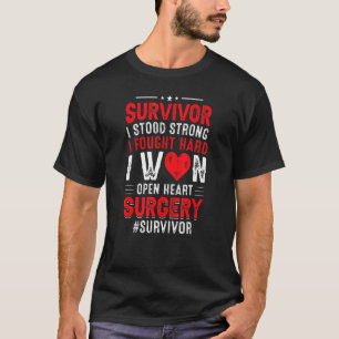 オープンハート手術サバイバー私はバイパスハートsu勝った tシャツ