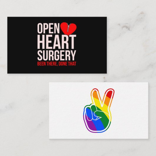 オープンハート手術ハート疾患認識度サバイボ エンクロージャーカード (正面/裏面)