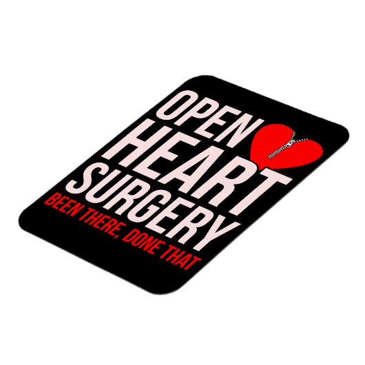 オープンハート手術ハート疾患認識度サバイボ マグネット (左側)