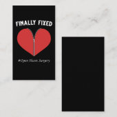 オープンハート手術回復操作のバイパス 名刺 (正面/裏面)